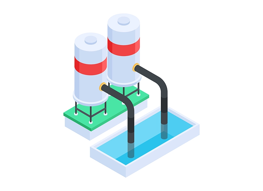Cooling Tower cold and heat basins Industrial cooling tower basins hot and cold